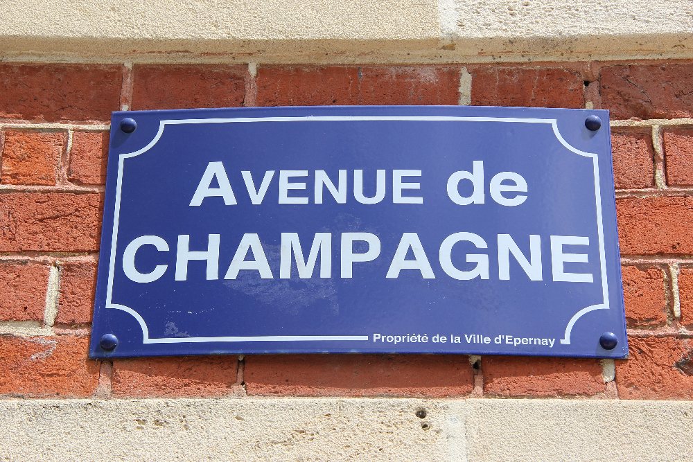 Epernay-Schild Straßenschild-Epernay