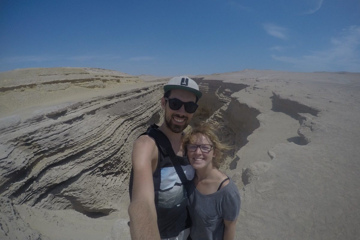 Huaccachina Ica Peru Südamerika Wüste Sand Steine Aussicht Canyon