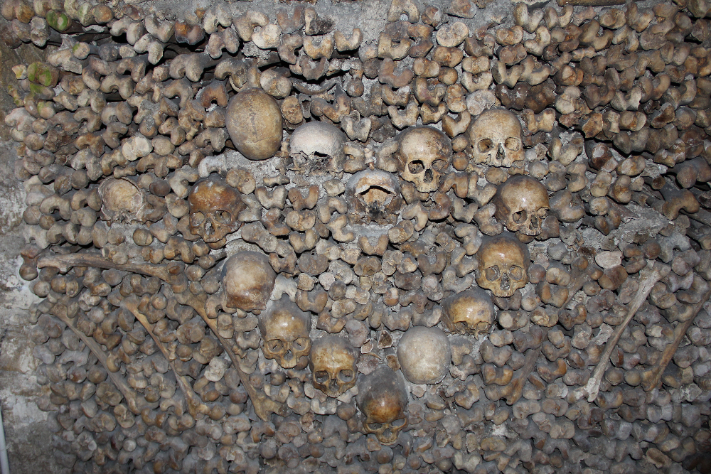 Herz-Katakomben Knochensammlung
