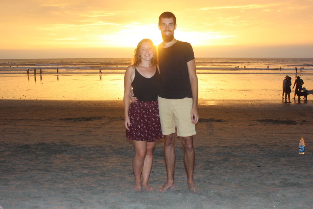 Silvester Foto Pärchen Strand Sonnenuntergang Meer Sand