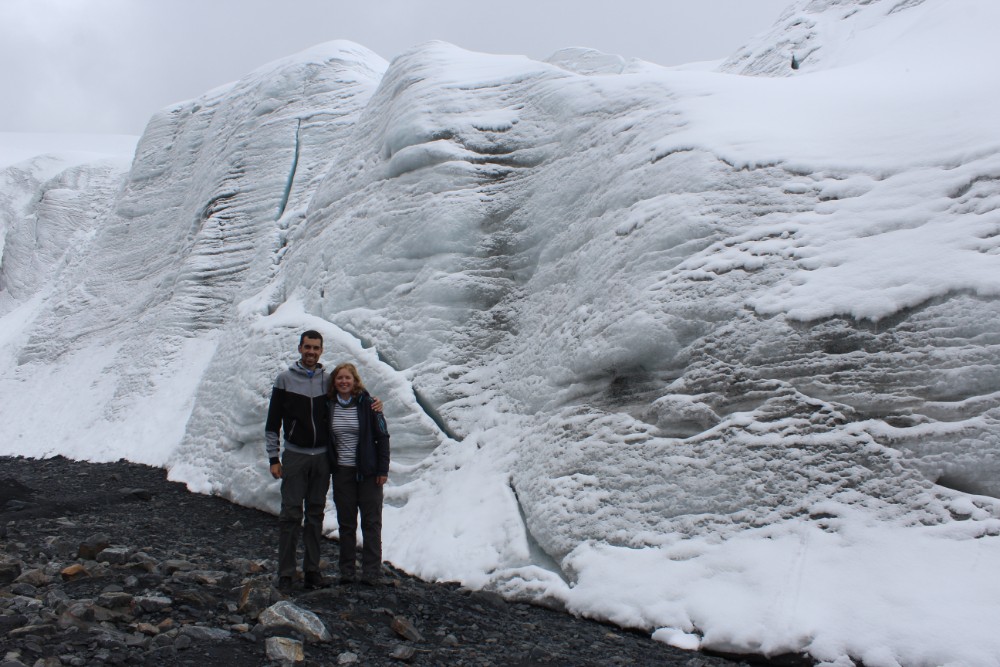 Pastoruri Gletscher Eis Massiv 5000 Meter Kalt Peru Südamerika Huaraz