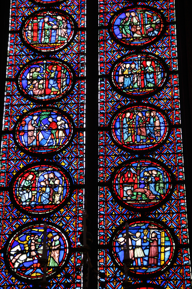 Sainte-Chapelle-Fenster Bunte-Fenster